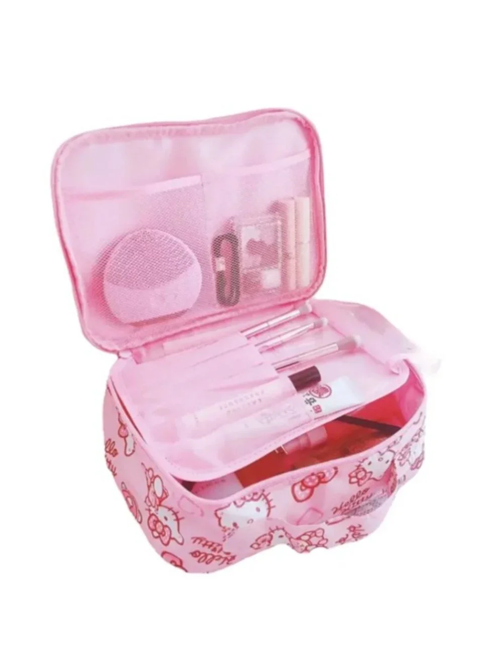 Hello Kitty Pink Waterproof Cosmetic Bag – Kawaii Travel Makeup Organizer